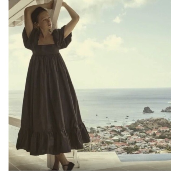 Doen Black Cecelia Silk Dress - Picture 1 of 9